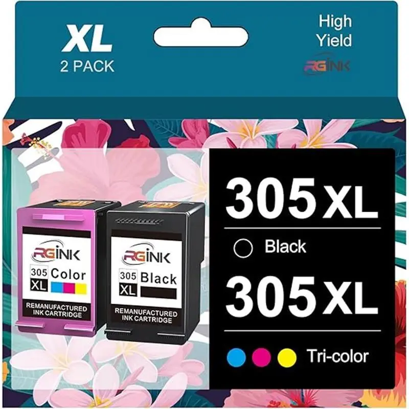 305 Ink Cartridges Black and Colour, 305 XL Ink Cartridges Replacement for HP DeskJet 2700 2710 2720 2722 2800 2810e 2820 Plus 4100 4120 4130 Envy 6000 6010 6020 6030 6032 Pro 6400 6430 6432 2