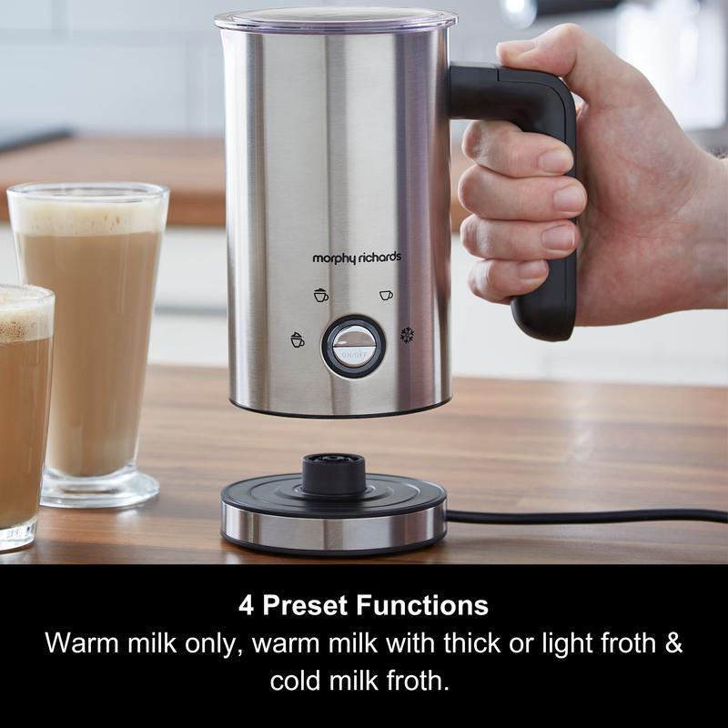 Morphy Richards 4 in 1 Milk Frother -  Hot Chocolate, Thick Foam, Light Foam & Cold Foam 4