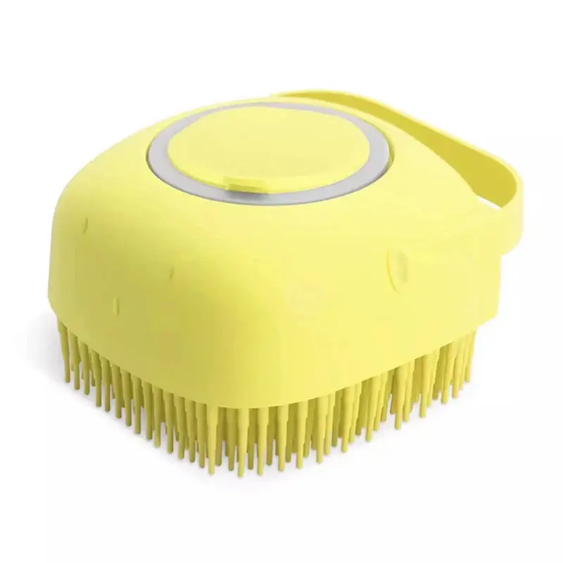 2-in-1 Pet Bath Brush & Shampoo Dispenser – Soft Silicone Massage Grooming Tool for Dogs & Cats 4