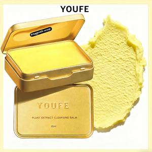 YOUFE Non-Irritating Cleansing Balm - No Blurry Eyes, Vitamin E Infused | 3-in-1 Makeup Remover & Facial Cleanser | For All Skin Types (Even Sensitive) | Toxin-Free, 85g/3oz