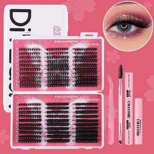 Natural Look Individual False Eyelashes Book, 570pcs/set Self Grafting Segmented False Eyelashes, Eye Makeup Product for Women & Girls