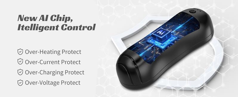 FANDLISS Hand Warmers Rechargeable 6000mAh, 2025 New Hand Warmers Reusable 2-Pack, Portable Pocket Hand Warmer 3 Heating Modes USB Electric Split Rechargeable Hand Warmer for Outdoor Sports,Camping,Christmas