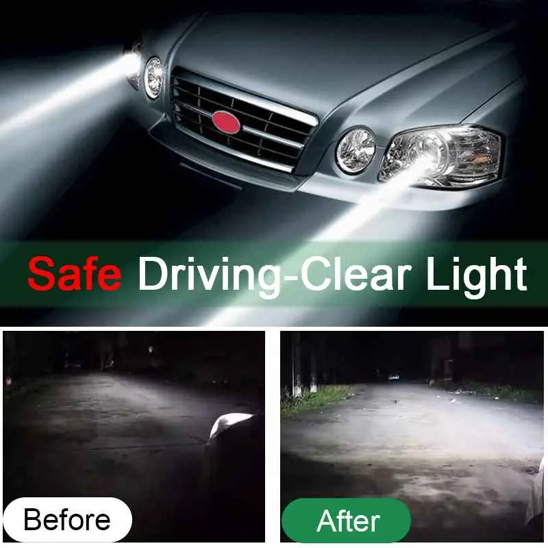 Car Headlight Restoration Polishing Kits Headlamp Scratch Remover Repair Cleaning Paste Remove Oxidation Headlight Polish Liquid 5