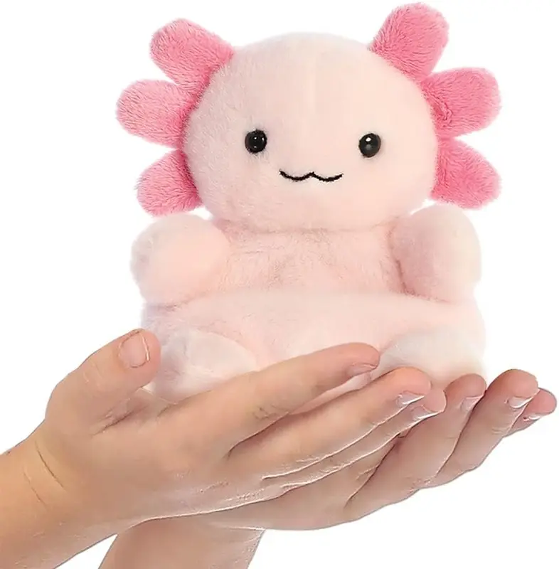 Compact & Cuddly: At 5 inches, this charming axolotl fits perfectly in your palm, making it easy to carry anywhere.  Super Soft & Huggable: Made with high-quality plush material, the Palm Pals Axolotl is irresistibly soft to the touch. 4