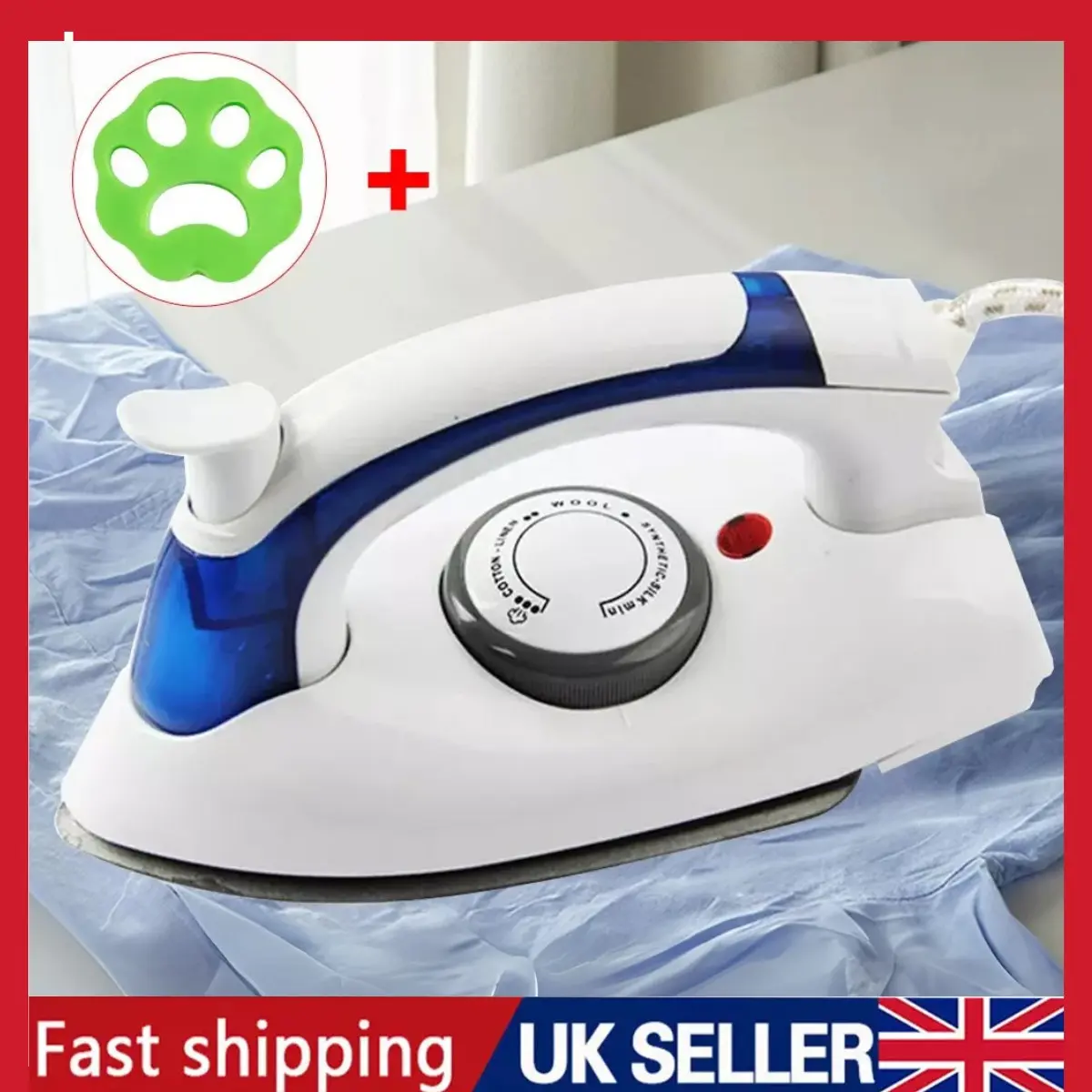 Mini Travel Iron with Adjustable Temperature – Foldable, Portable, and Lightweight Design – Non-Stick Soleplate – Quick Heat-Up – Ideal for Home and Travel Use – Suitable for Various Fabrics – Compact Size for Easy Storage​, Travel Accessories