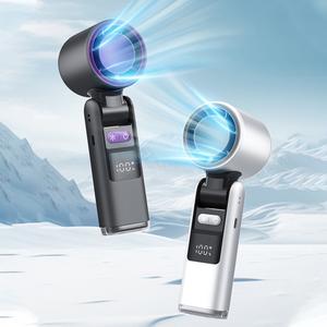 Portable Handheld Turpo Fan. 199 Gear Wind Rechargeable Handheld Fan, Air Turbo Tech Cooling Fan for Outdoor Activities, Travel, Working, Multifunction Cooler, Ventilation