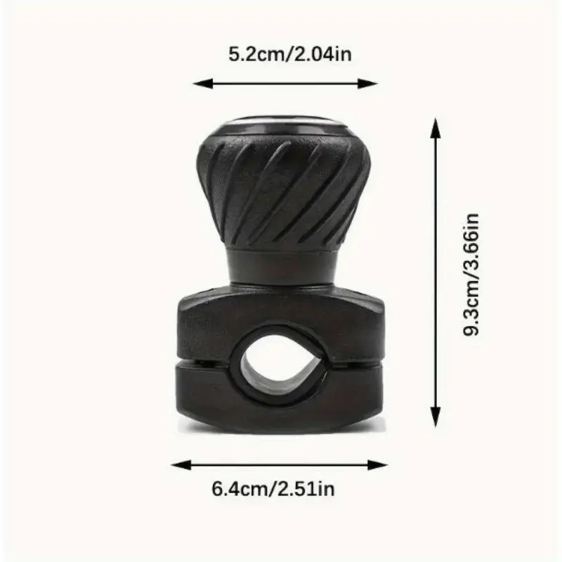 Quick-Fit, Easy-Install Power Steering Wheel Spinner Knob - Fit for Cars, Trucks & More - Smooth Rotating Ball Handle Assister, Black 1