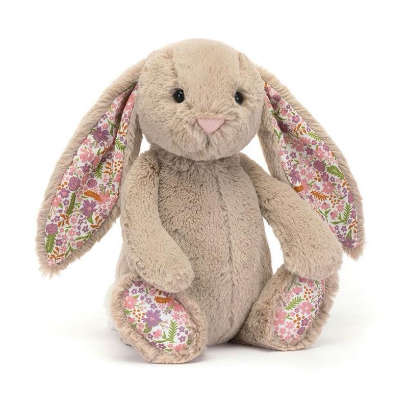 Blossom Silver Bunny 'Bloom' – Soft Grey Plush Bunny with Floral Ears, Perfect Cuddly Gift for Babies, Kids & Collectors, key chains 1