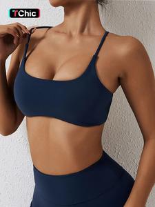 Women's Criss Cross Backless Sports Bra, Solid Color Quick Drying Breathable Comfortable Sports Bra, Ladies Sportswear for Indoor Outdoor Wear