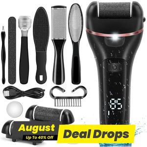 Electric Foot File, 1 Set Professional Foot Care Tool, Foot Dead Skin Remover, Callus Remover, Rechargeable Pedicure Tools for Home & Salon Use, Rechargeable Nail File, Nail File Kit