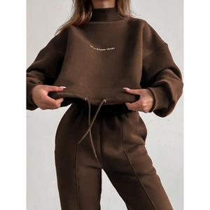 Women's Autumn Printed Sweatshirt Set Two-Piece, Fashionable Casual Sports Women's Set travel  fit spotlight  clothes 2  pcs two  piece  outfit