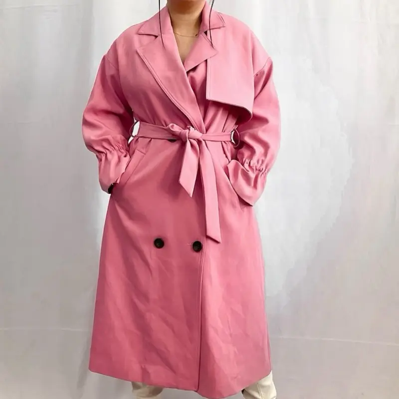 PAIGE TORTOISE SHELL PINK BELTED COAT