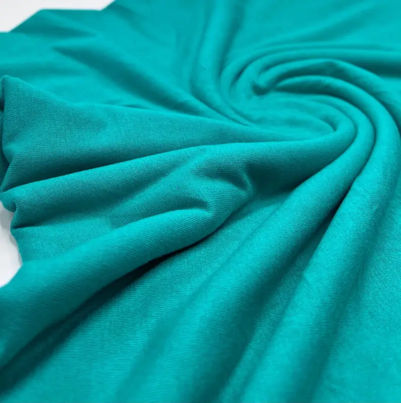 Plain Jade Green Viscose Elastane Fabric 4 Way Stretch Jersey 1