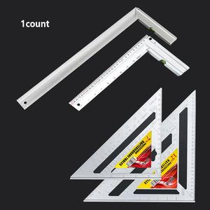 Industrial Grade Metal Ruler, Thickened Aluminum Alloy Triangle/Square Ruler, Professional Hand Measuring Tools for Woodworking, Home Decoration, Construction Measurement