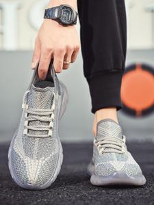 Men's Breathable Mesh Sneakers, Casual Comfortable Sports Running Shoes, Lightweight Shock-proof Sneakers for Daily Wear
