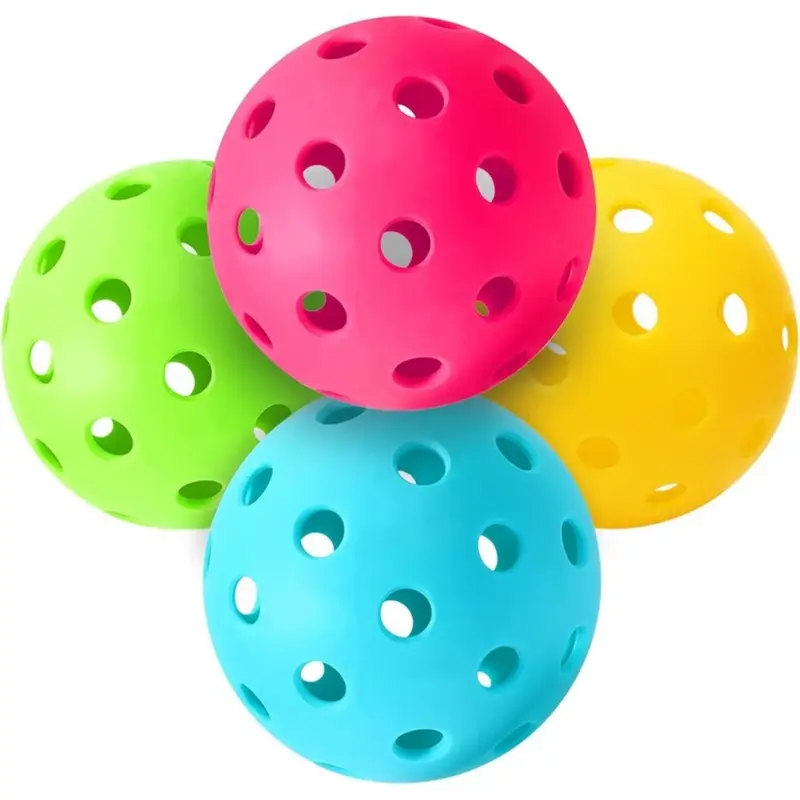 4 Packs Outdoor Pickleball Balls 40 Holes Pickleballs for Sport Outdoor Play