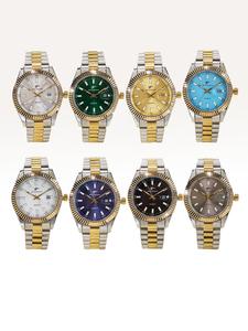 Men's Classic Business Round Dial Quartz Watch, Fashion Wristwatch for Party, Daily Decor, Trendy All-match & Exquisite Watch for Gift, with Box