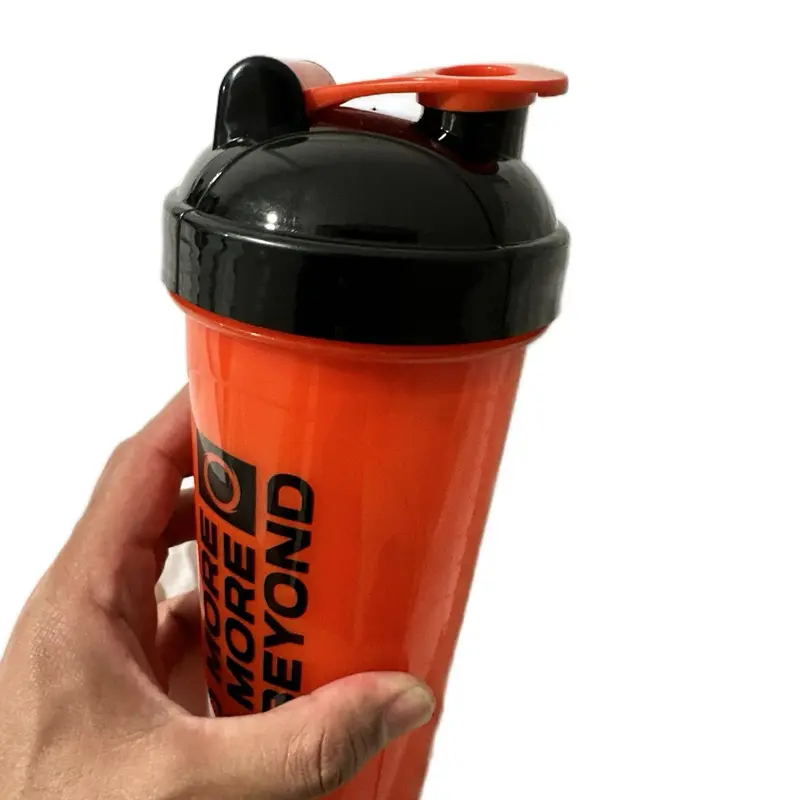 Water bottle for outdoor activities - 600ml Shaker Bottle 20oz Protein Shaker Plastic Bottle Portable Fitness Bottle for Fitness Enthusiasts Athletes