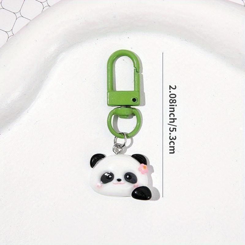 (Giveaway) 1pcs Cute Cartoon Panda Keychains, Aluminum Alloy Uncharged Key Ring Charms for Backpacks, Bags, Perfect Gift for Family and Friends 6