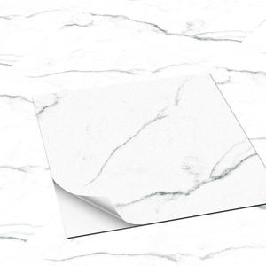 Marble Pattern Imitation Tile Self Adhesive Floor Sticker, 10pcs Peel and Stick Waterproof Floor Decal, Home Decor for Living Room Kitchen Backsplash Bathroom