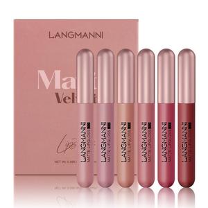 Long Lasting Moisturizing Matte Lipstick Lipgloss Set for Gifts, 6 Counts/set Easy Coloring Lip Stick for All Occasions Lip Makeup, Girls and Women Makeup Accessories