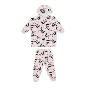 Miso Girls Panda Hoodie Hooded Sweatshirt Top And Trousers Bottoms Pants Set