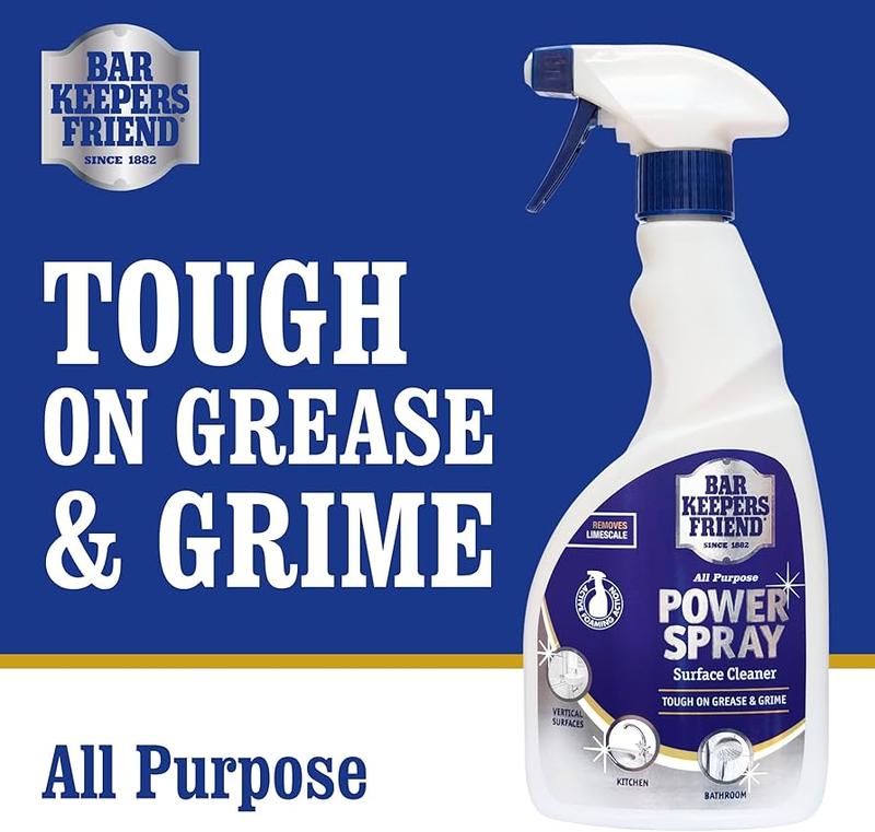 Bar Keepers Friend Power Spray 500ml (Pack of -2)- Powerful Cleaning Solution for Glass, Metal, Plastic & More - Fragrance 2