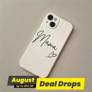 Letter Pattern Mobile Phone Case, 1 Count Anti-drop Protection Cellphone Protective Case, Durable Total Protective Shockproof Smartphone Cover for iPhone 11 12 13 14 15 16 Series, Shockproof TPU Cover Phone Cases, Casing