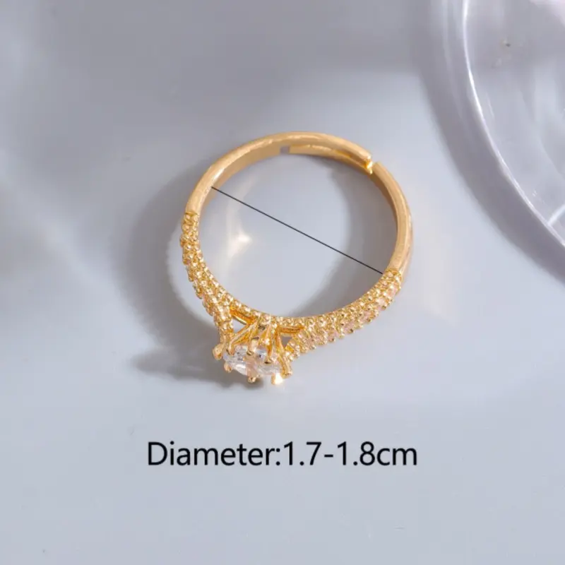 18k gold plated stone decorative ring, gift for mom, mother's day 3