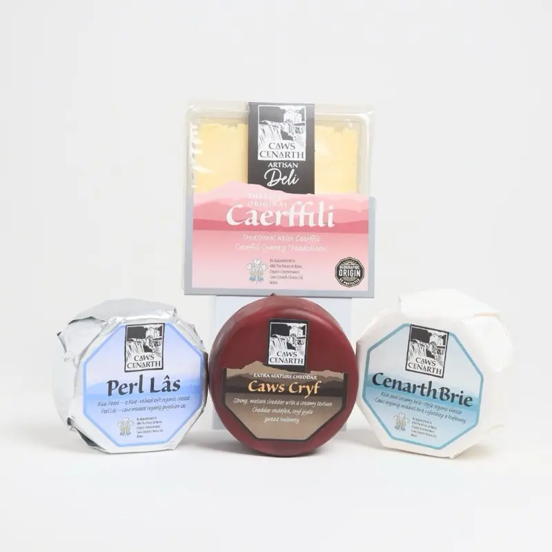 Caws Cenarth Cheese Taster Selection with Thelma's Caerffili, Perl Las, Cenarth Brie and Caws Cryf