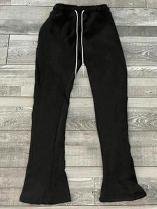 Men's Solid Color Flare Leg Pants, Casual Comfy Regular Fit Jogger Pants for Spring & Fall, Men's Trousers for Daily Wear, Beige