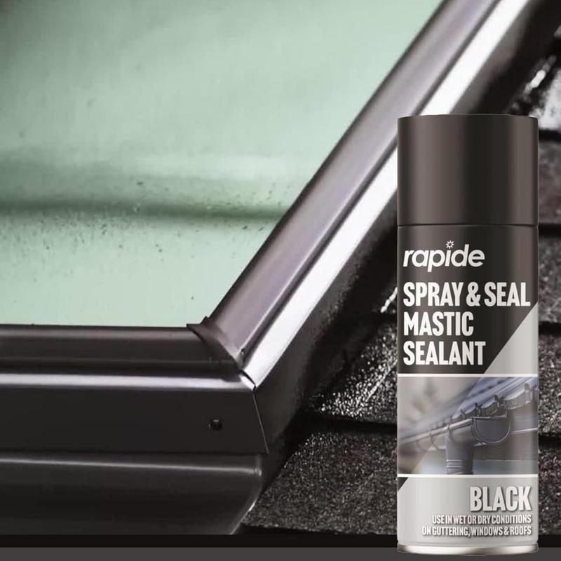 Rapide Spray and Seal Mastic Sealant 300ml | Multi Packs | Black & White | Ideal for Roofing and Guttering 1