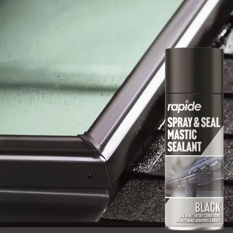 Rapide Spray and Seal Mastic Sealant 300ml | Multi Packs | Black & White | Ideal for Roofing and Guttering 1