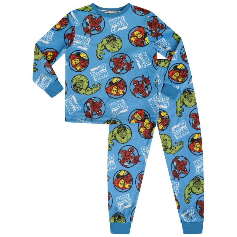 Marvel Blue Boys Pyjamas Full Length 3