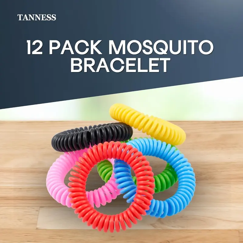 12 Pack Mosquito Repellent Bracelet | Non-Toxic Deet-Free Outdoor Bug Mosquito Bands | Insect Repellent, Waterproof Insect Repellent Bands Travel Essentials for Kids & Adults Lightweight 5