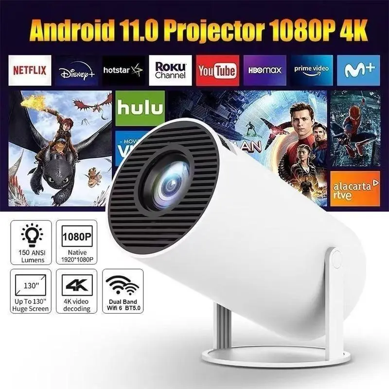 [2025]Christmas gift New Release: Best-Selling Smart HD Bluetooth Projector |   Wireless Connectivity, Portable 1080P Home Cinema, Easy Setup, Phone & Laptop Compatible