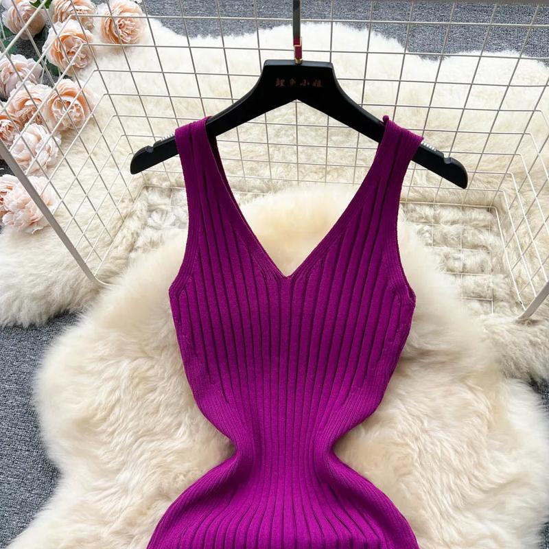 YuooMuoo Chic Fashion Sexy Wrap Hips Split Knitted Autumn Dress Women Slim Elastic Bodycon Long Dress Streetwear Outfits Vestido 5