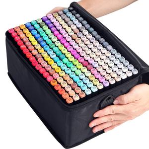Dual Tip Art Marker Set, 1 Set Art Marker Set for Drawing Coloring, Art Supplies for Books Sketching Card Making(12/24/36/48/60/80/168 Colors), Art Markers Set