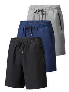 Men's Solid Color Zipper Pocket Drawstring Waist Shorts, Regular Fit Casual Breathable Shorts for Summer, Men's Bottoms for Daily Wear