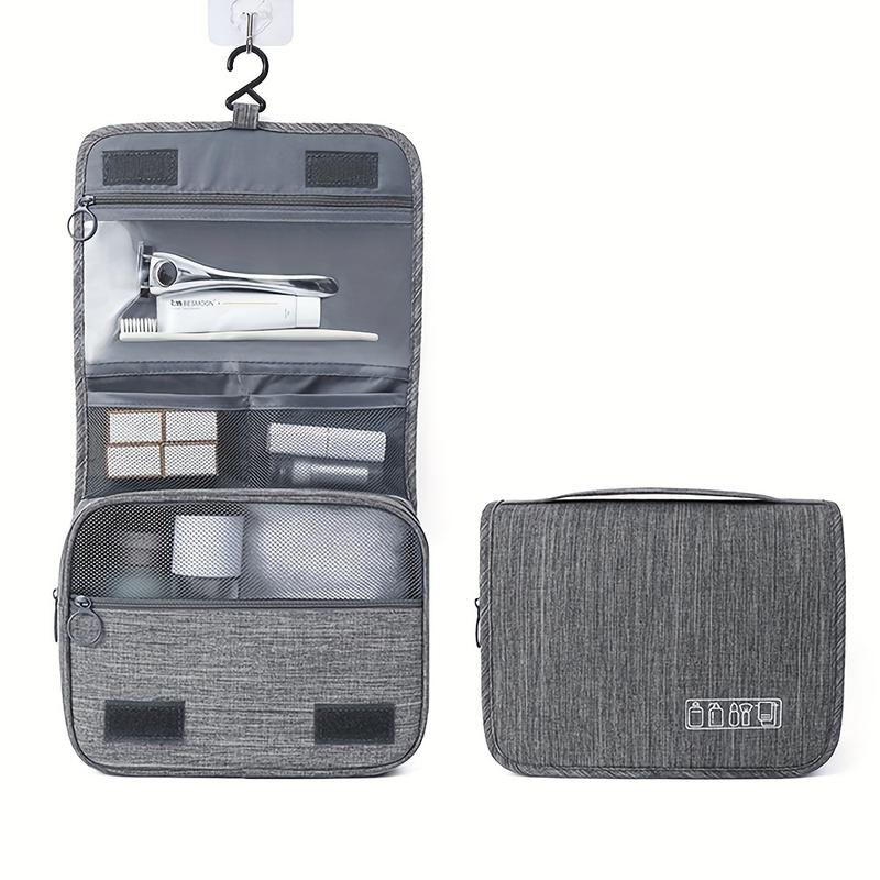 Hanging Toiletry Bag with Multiple Compartments - Lightweight, Foldable, and Fade-Resistant Oxford Fabric - Ideal for Men and Women'S Travel Essentials Storage 1
