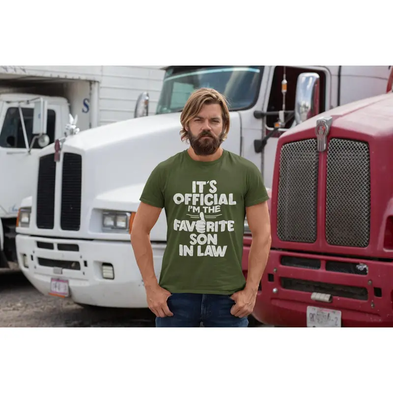 Funny T Shirt It's Official I'm The Favorite Son In Law  Gift Idea Wedding 4