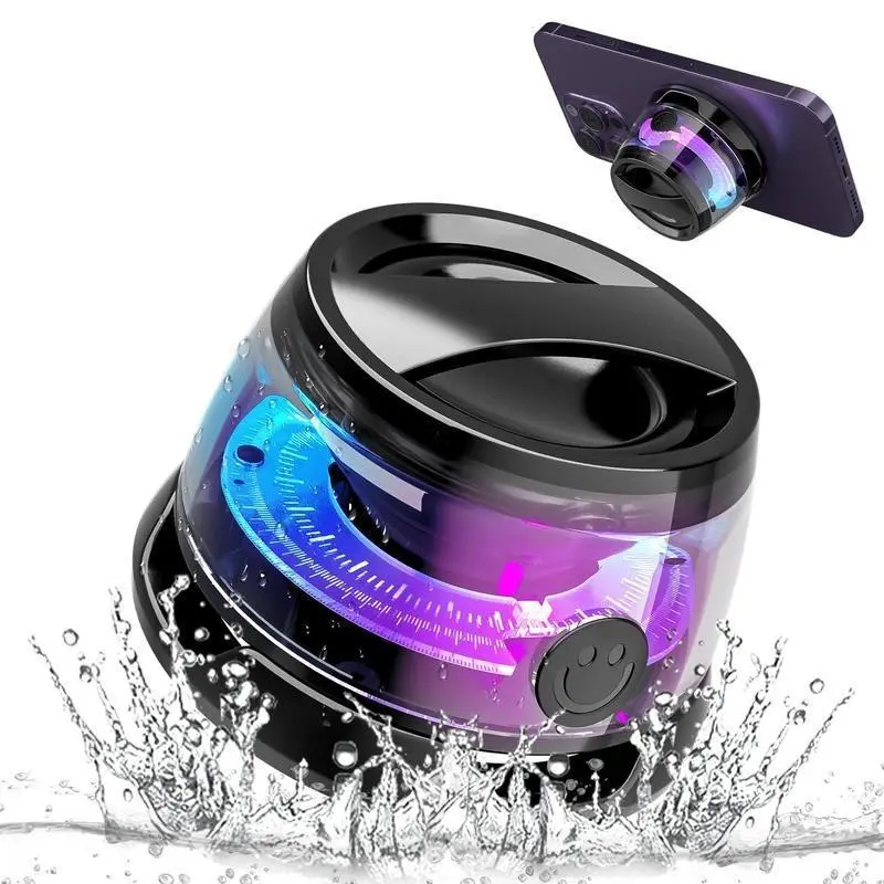 G300 Magnetic Bluetooth-compatible Speaker, Rechargeable Portable Speaker with RGB Light, Small Speaker for Camping, Parties and Desktop