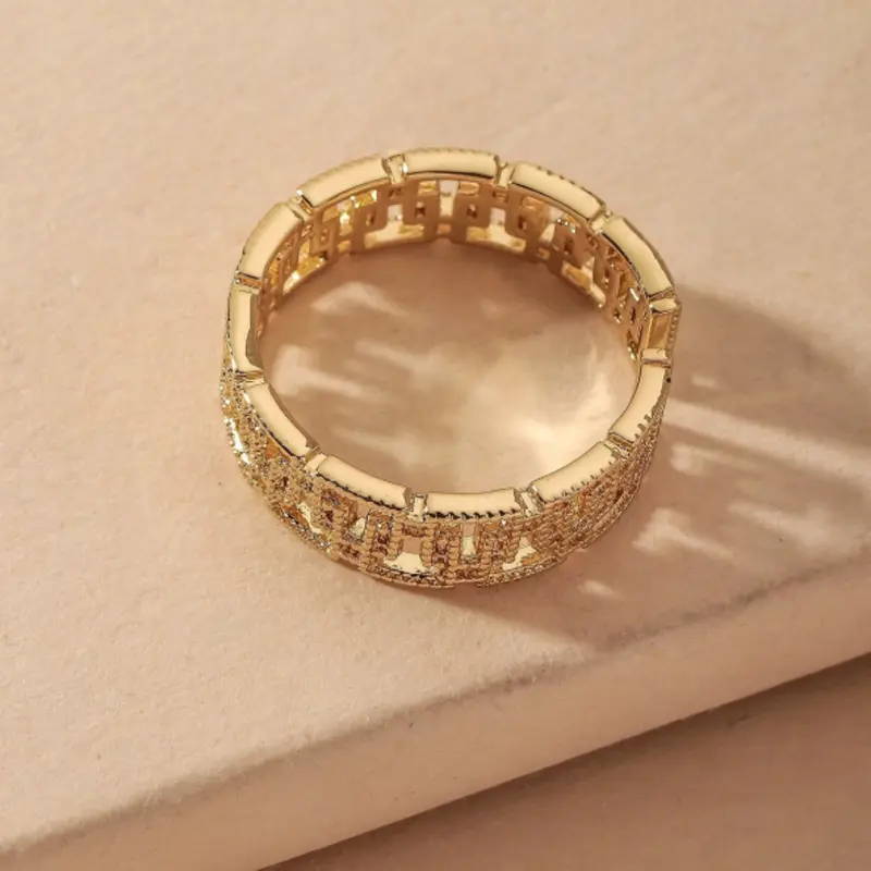 Hollow Rhinestone Decorative Rings for Women for Daily Wear, Wedding, Engagement, Birthday 3