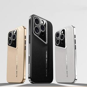 Luxury Texturing Electroplated Frame Phone Case, 1 Count Ultra-thin Phone Case, Phone Accessories Compatible with iPhone 16 Pro Max