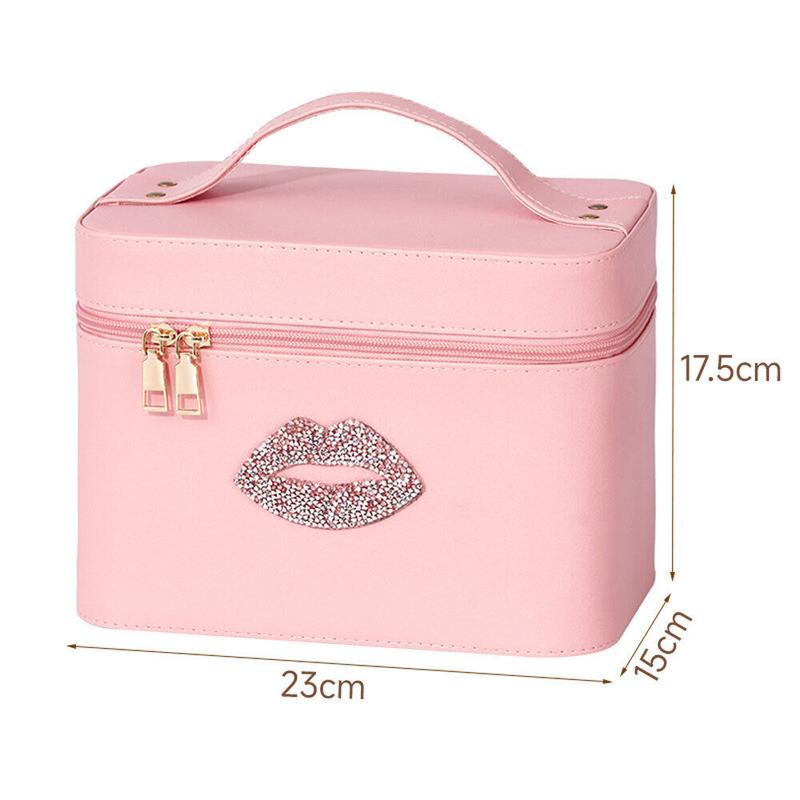 Cute Travel Makeup Bag Cosmetic Organizer Make up Case with Led Light Mirror UK~ 5