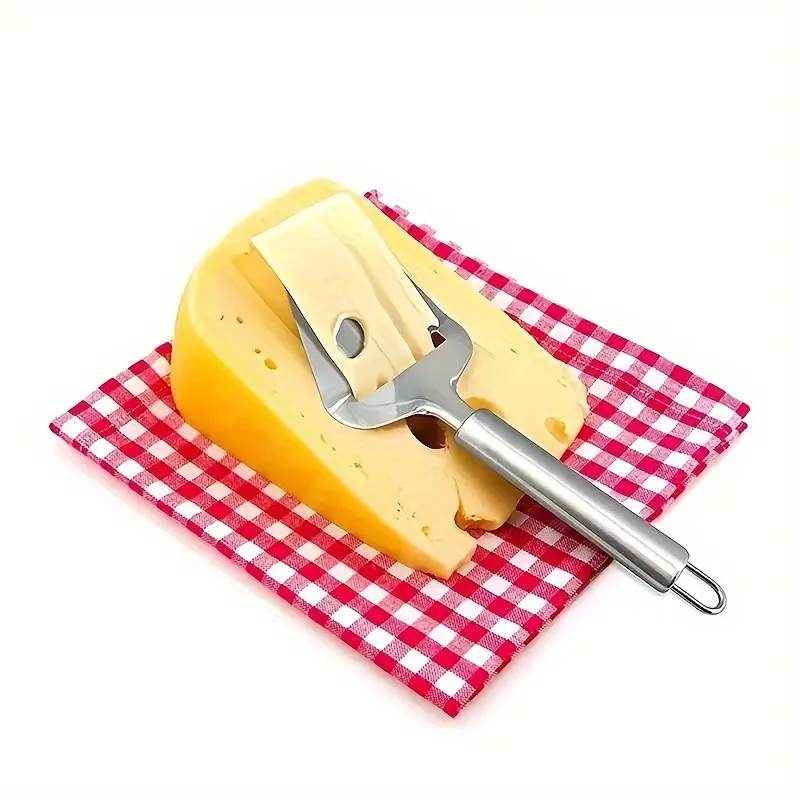 ORACEGRA     Stainless Steel Cheese Slicer (1pc) - Multifunctional with 4 Blades, Perfect for Cutting, Slicing, and Grating Cheese. A Great Addition to Cheese Tools for Baking and Cooking. 5