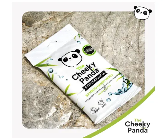 The Cheeky Panda  Bamboo Hand Wipes | 12 Travel Wipes | 100% Plastic Free and Biodegradable Wet Wipes 3