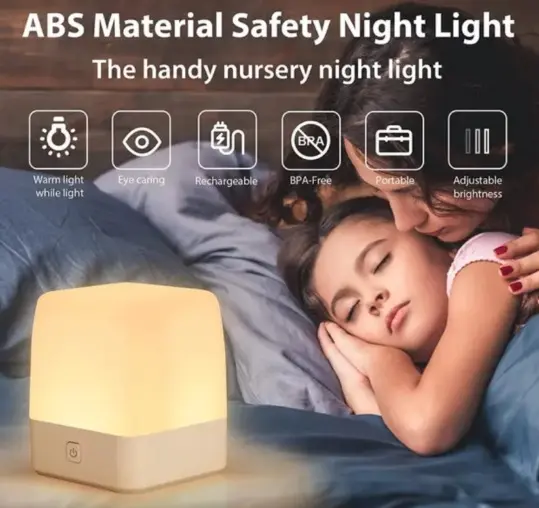 LED Lamp,Rechargeable LED Baby Night Light – Dimmable, Color-Changing 1