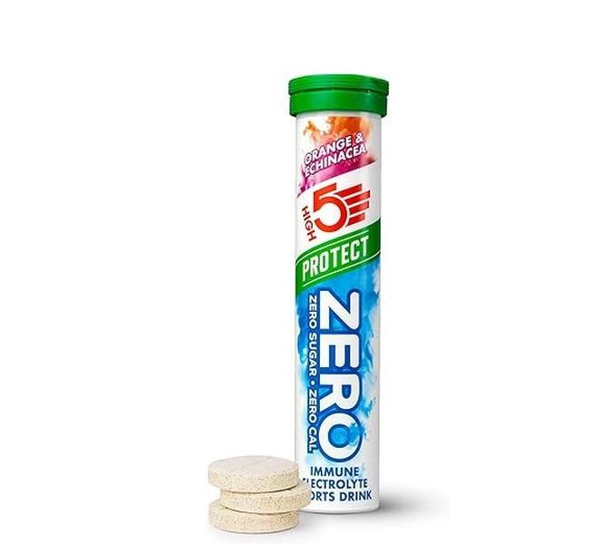 HIGH5 ZERO Protect Electrolyte Tablets | Hydration Tablets with Vitamin C & D | 0 Calories & Sugar Free | Boost Hydration, Performance & Wellness | Orange & Echinacea, 20 Tablets (20x, Pack of 1) 0