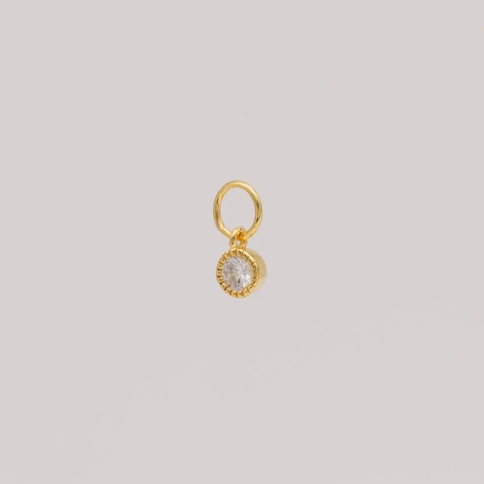 Round Crystal Earring Charm